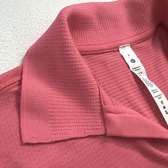 NWT Lululemon Women Lip Gloss Pink Swiftly Tech Relaxed Fit Polo Shirt W3GMJS 2 - Picture 5 of 10